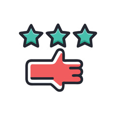 Obraz premium feedback rating on white background