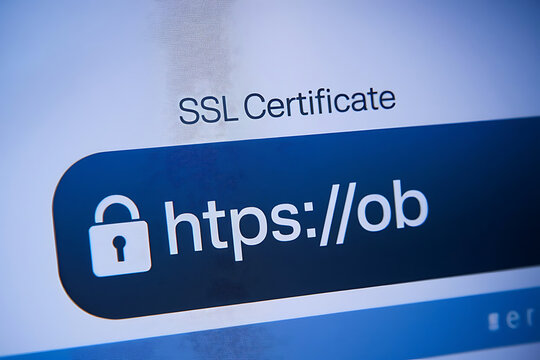 Close-Up of Browser Window with Lock Icon for HTTPS Encryption and Cybersecurity, ssl lock, ssl padlock, website design, ssl badge, ssl shield, Https, TLS, SSL certificate