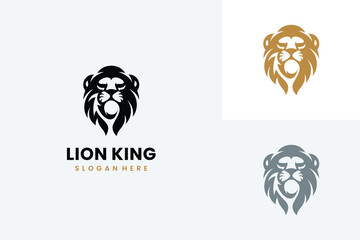 Lion head logo icon, lion face vector 