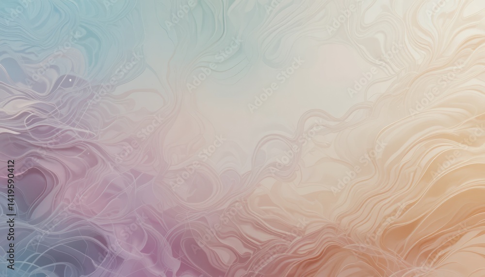 Poster dynamic abstract art composition studio space digital artwork colorful fluid patterns bright environ