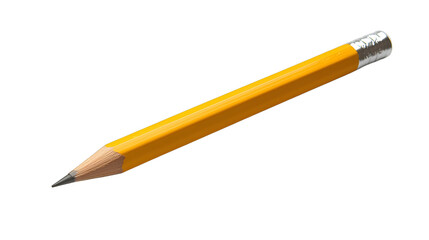 isolate Sketching inspiration with a yellow pencil on white background art supplies minimalist setting close-up view isolate