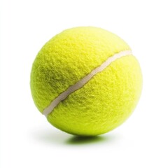 Tennis ball against white background