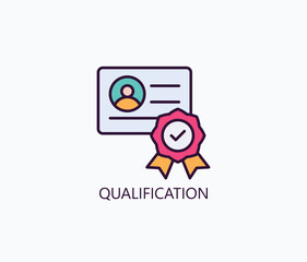 Qualification Icon Or Logo Isolated Illustration