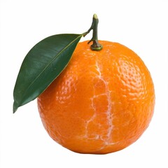 Create a realistic, high-resolution image of a ripe mandarin orange, showcasing its texture, natural imperfections, and rich orange color, isolated on a clean white background.