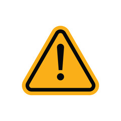 Caution alarm, danger sign collection, attention vector icon, yellow, red and black fatal error message element, exclamation mark of warning attention icon
