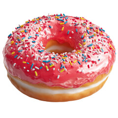 Glossy donut #72 with colorful toppings ? Minimalist Composition