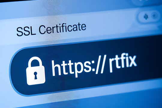 Close-Up of Browser Window with Lock Icon for HTTPS Encryption and Cybersecurity, ssl lock, ssl padlock, website design, ssl badge, ssl shield, Https, TLS, SSL certificate
