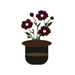 Nature flower with vector 