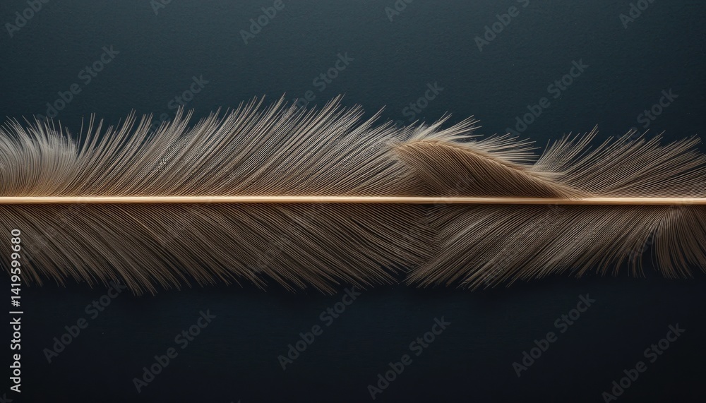 Poster captivating artistic display of a feather on a minimalist background studio setting digital photogra