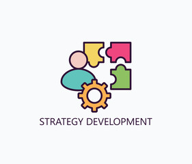 Strategy Development Icon Or Logo Isolated Illustration