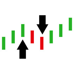 Candle stick graph chart of stock market investment trading, Bullish point.
