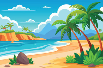 Obraz premium Beach Resort Vector Art