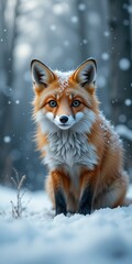 Fototapeta premium red fox vulpes