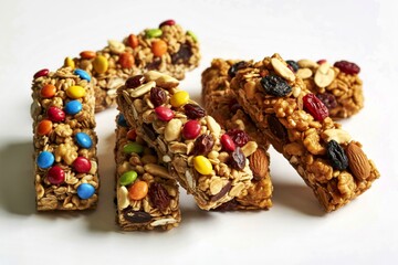 a collection of rectangular granola bars