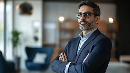Fototapeta premium Confident Businessman in Modern Office