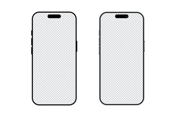 High Quality Realistic Mobile Phone Mockup, smartphone Frame vector illustration.