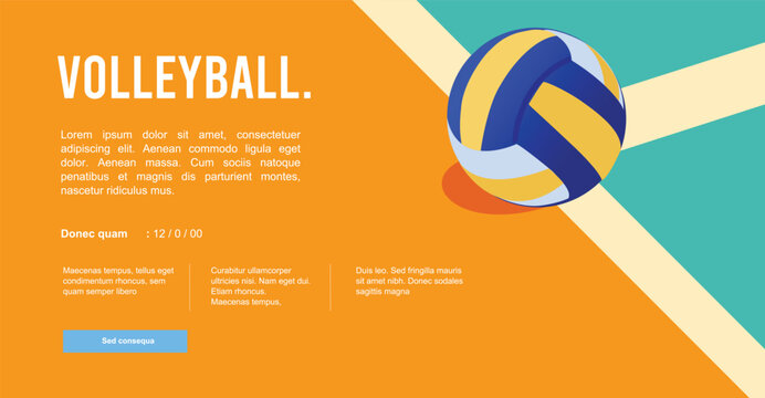 Great simple volleyball background design for any media