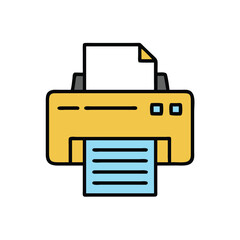 printer on white background