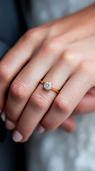Intimate wedding moment bride and groom's hands silhouetted under beautiful light outdoor ceremony emotional scene romantic viewpoint