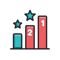 ranking chart on white background