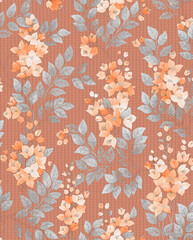 Floral and Leafy Textures in Beautiful Color Harmony