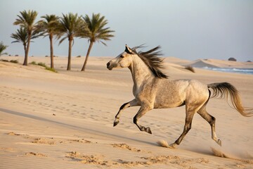 arabian run horse prompts image