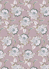 Floral and Leafy Textures in Beautiful Color Harmony