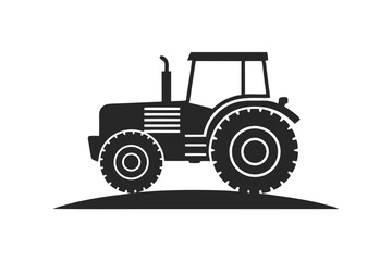Tractor icon vector silhouette illustration isolated on white background
