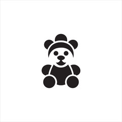 Teddy bear logo icon vector design.