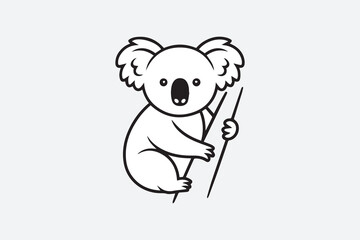 cute  panda black illustration vector