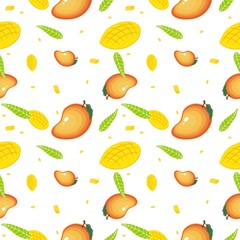 Cute Mango Pattern Seamless