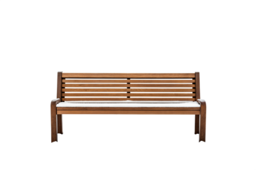 Lonely wooden bench covered in a light dusting of snow against a gray background