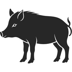 Boar icon vector silhouette illustration isolated on white background