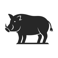 Boar icon vector silhouette illustration isolated on white background