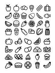 food icons set