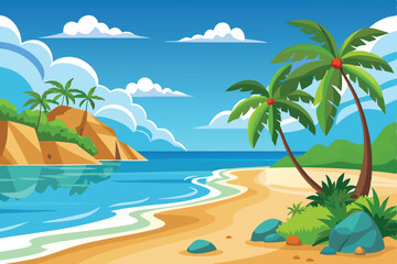 Obraz premium Beach Holiday Vector Background