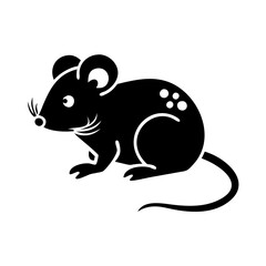 mouse icon, mouse silhouette vector illustration-simple silhouette illustration of mouse, perfect for mouse logos and icons