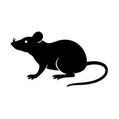 mouse icon, mouse silhouette vector illustration-simple silhouette illustration of mouse, perfect for mouse logos and icons