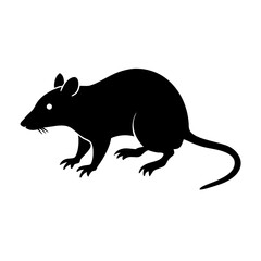 rat icon, rat silhouette vector illustration-simple silhouette illustration of rat, perfect for rat logos and icons