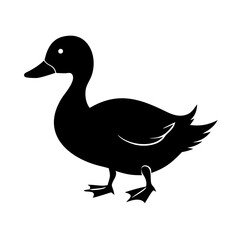duckling icon, duckling silhouette vector illustration-simple silhouette illustration of duckling, perfect for duckling logos and icons