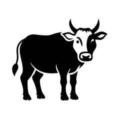 cow icon, cow silhouette vector illustration-simple silhouette illustration of cow, perfect for cow logos and icons