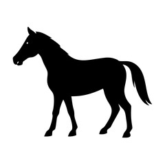horse icon, horse silhouette vector illustration-simple silhouette illustration of horse, perfect for horse logos and icons
