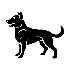 dog icon, dog silhouette vector illustration-simple silhouette illustration of dog, perfect for dog logos and icons