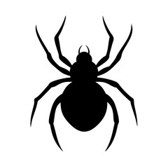 spider icon, spider silhouette vector illustration-simple silhouette illustration of spider, perfect for spider logos and icons