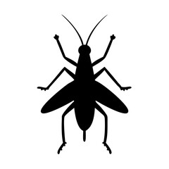 grasshopper icon, grasshopper silhouette vector illustration-simple silhouette illustration of grasshopper, perfect for grasshopper logos and icons