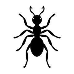 ant icon, ant silhouette vector illustration-simple silhouette illustration of ant, perfect for ant logos and icons