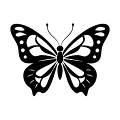 butterfly icon, butterfly silhouette vector illustration-simple silhouette illustration of butterfly, perfect for butterfly logos and icons
