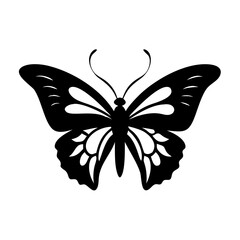 butterfly icon, butterfly silhouette vector illustration-simple silhouette illustration of butterfly, perfect for butterfly logos and icons