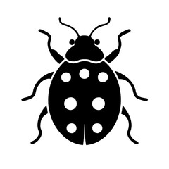 ladybug icon, ladybug silhouette vector illustration-simple silhouette illustration of ladybug, perfect for ladybug logos and icons
