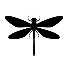 dragonfly icon, dragonfly silhouette vector illustration-simple silhouette illustration of dragonfly, perfect for dragonfly logos and icons